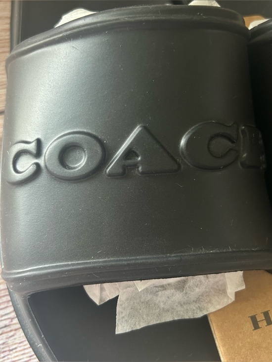 Coach Jesse Slide Sandals Black EVA Logo Men\'s Size 11